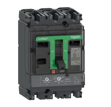 Schneider Electric MCCB, 3 Polos, 80A, Montaje Fijo, Nueva Generación ComPacT, NSX160F