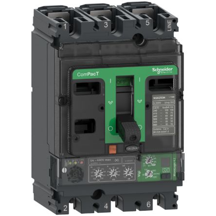 Schneider Electric, ComPacT MCCB 3P 160A, Fixed Mount