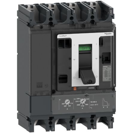 Schneider Electric ComPacT NSX, Leistungsschalter MCCB 4-polig, 250A, Fest