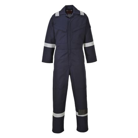 Portwest Warnschutz-Overalls, 6XL, Wiederverwendbar,, Marineblau, Antistatisch, Flammhemmend, Unisex