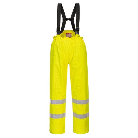 Portwest S781 Unisex Warnschutz-Arbeitshose, Polyester Gelb