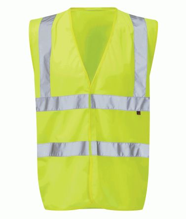 Liscombe Chaleco De Alta Visibilidad Unisex De Color Amarillo, Talla XXL, Cierre Con Velcro