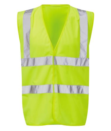 Liscombe Gilet Haute Visibilité Jaune, Taille XL Avec Fermeture Velcro