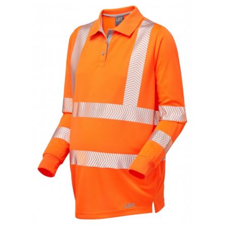 Liscombe Polo Manches Longues PM08-O, Orange, Taille 12cm, En Polyester