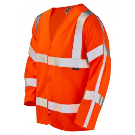 Liscombe Gilet Haute Visibilité Orange Retardateur De Flamme, Taille 3XL Avec Fermeture Velcro