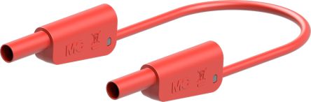 Staubli Cable De Prueba De Color Rojo, Conector, 1kV, 19A, 500mm