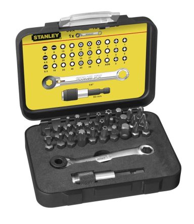 Stanley Set Inserti Per Cacciaviti, 10 Pezzi (Resistorx, Torx)