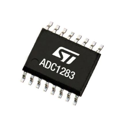 STMicroelectronics ADC, ADC1283IPT, 200ksps, 16 Broches, TSSOP