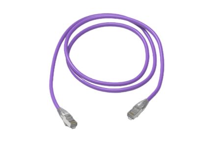 HellermannTyton Data Ethernetkabel Cat.6a, 70m, Violett Patchkabel, A RJ45 S/FTP, B RJ45