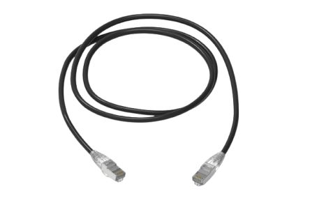 HellermannTyton Data Ethernetkabel Cat.6a, 2m, Schwarz Patchkabel, A RJ45 S/FTP, B RJ45