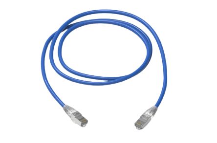 HellermannTyton Data Ethernetkabel Cat.6a, 1m, Blau Patchkabel, A RJ45 S/FTP, B RJ45