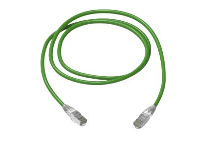 HellermannTyton Data Ethernetkabel Cat.6a, 1m, Grün Patchkabel, A RJ45 S/FTP, B RJ45