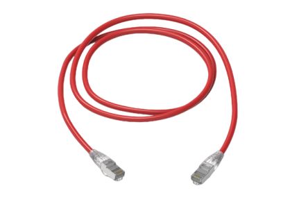 HellermannTyton Data Ethernetkabel Cat.6a, 10m, Rot Patchkabel, A RJ45 S/FTP, B RJ45