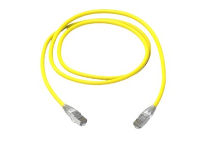 HellermannTyton Data Ethernetkabel Cat.6a, 10m, Gelb Patchkabel, A RJ45 S/FTP, B RJ45