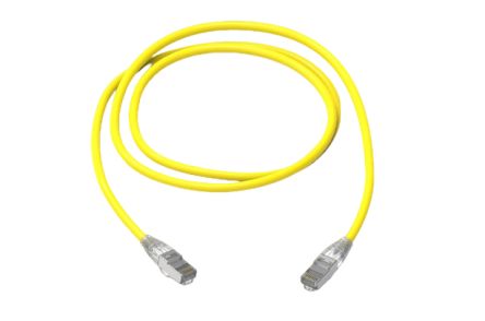 HellermannTyton Data Cat6a RJ45 To RJ45 Ethernet Cable, S/FTP, Yellow, 5m