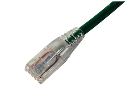 HellermannTyton Data Cavo Ethernet Cat6 (Non Schermato) Col. Verde, L. 1m, Con Terminazione