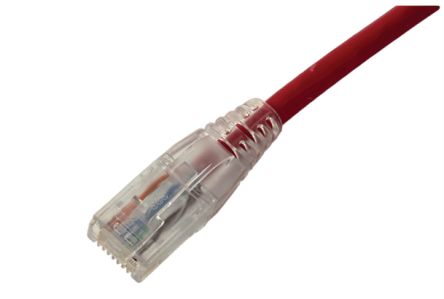 HellermannTyton Data Ethernetkabel Cat.6, 1m, Rot Patchkabel, A RJ45 Ungeschirmt, B RJ45