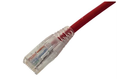HellermannTyton Data Cat6 RJ45 To RJ45 Ethernet Cable, Unshielded, Red, 7m