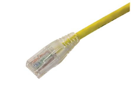 HellermannTyton Data Cat6 RJ45 To RJ45 Ethernet Cable, Unshielded, Yellow, 7m