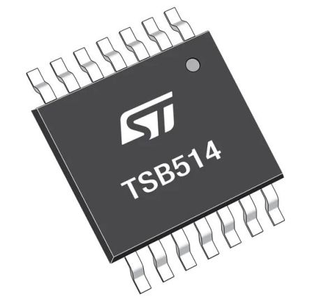 STMicroelectronics Operationsverstärker Rauscharm SMD TSSOP14, 14-Pin