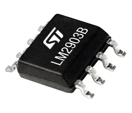 STMicroelectronics Komparator LM2903BYDT, CMOS, DL, ECL, MOS, TTL 2-Kanal SO-8 8-Pin 2-36 V