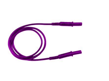 RS PRO Cables De Prueba De Color Morado, 1000V, 10A, 2m