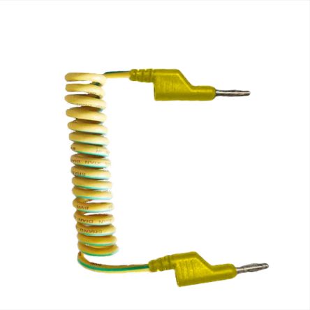 RS PRO Cables De Prueba De Color Verde/Amarillo, 1000V, 10A, 1m