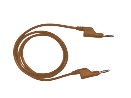 RS PRO Cables De Prueba De Color Marrón, 1000V, 10A, 2m