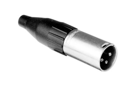 Amphenol Audio Stecker Gerade 3-polig Kabelmontage Versilbert Schwarz XLR-Steckverbinder, 133 V
