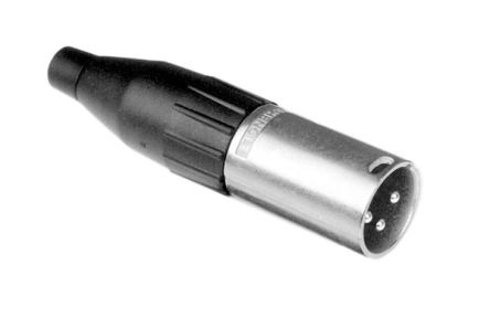 Amphenol Audio Stecker Gerade 3-polig Kabelmontage Vergoldet Schwarz, Silber XLR-Steckverbinder, 133 V