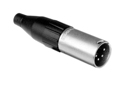 Amphenol Audio Stecker Gerade 4-polig Kabelmontage Versilbert Schwarz, Silber XLR-Steckverbinder, 133 V
