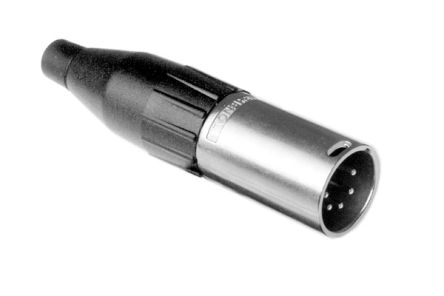 Amphenol Audio Stecker Gerade 5-polig Kabelmontage Versilbert Schwarz, Silber XLR-Steckverbinder, 133 V