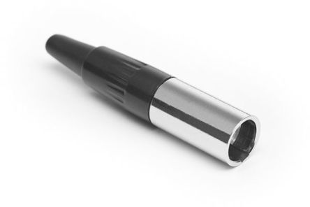 Amphenol Audio Stecker Gerade 6-polig Gehäusemontage Vernickelt Schwarz, Silber XLR-Steckverbinder, 50 V