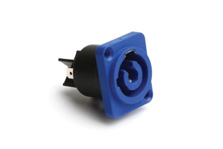 Amphenol Audio HP Leistungssteckverbinder Stecker Blau 3P, 250 V / 25A, Tafelmontage IP54