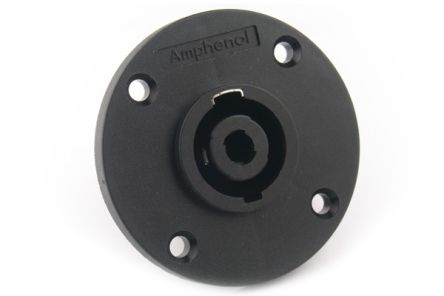 Amphenol Audio Conector De Altavoz Macho De 4 Vías, Contacto De Bronce Fosforado, 30A, Montaje En Panel