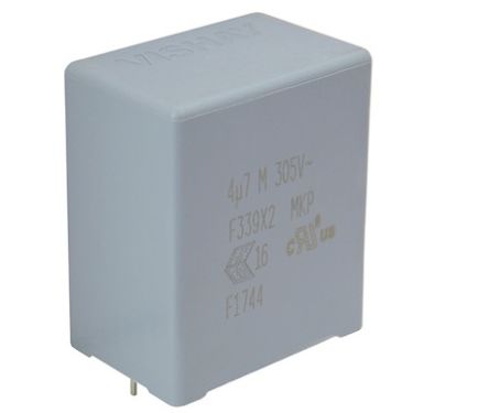 Vishay Condensador De Película, 1μF, ±20%, 305V Ac, Montaje En Orificio Pasante