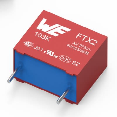 Wurth Elektronik Würth Elektronik WCAP-FTX2 Folienkondensator 330nF ±10% / 275V Ac, THT
