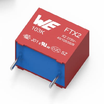 Wurth Elektronik Würth Elektronik WCAP-FTX2 Folienkondensator 4.7μF ±10% / 275V Ac, THT