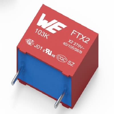 Wurth Elektronik Condensateur à Couche Mince WCAP-FTXX 220nF 310V C.a. ±10%