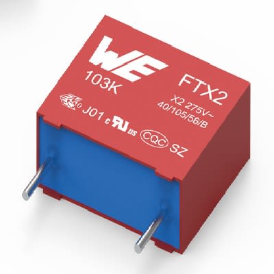 Wurth Elektronik Würth Elektronik WCAP-FTXX Folienkondensator 1μF ±10% / 310V Ac, THT