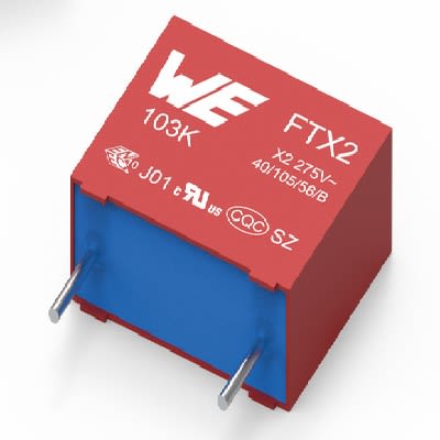 Wurth Elektronik Würth Elektronik WCAP-FTXX Folienkondensator 1μF ±10% / 310V Ac, THT
