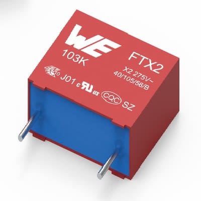 Wurth Elektronik Würth Elektronik WCAP-FTXX Folienkondensator 2.2μF ±10% / 310V Ac, THT
