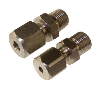 RS PRO Straight Thermocouple Compression Fitting For Use With Thermocouple Probes, 1/8 BSPP, 1.5mm Probe