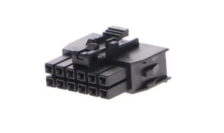 Molex Boîtier De Connecteur à Sertir Clip Isolé, 12 Contacts Sur 2 Rangs, Pas 2.5mm