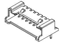 Molex 35363 Leiterplatten-Stiftleiste, 6-polig / 1-reihig, Raster 2mm