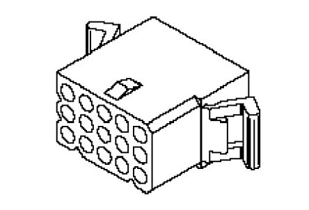 Molex Carcasa De Conector De Crimpado 39033157, Paso: 3.68mm, 15 Contactos, 3 Filas, Conector