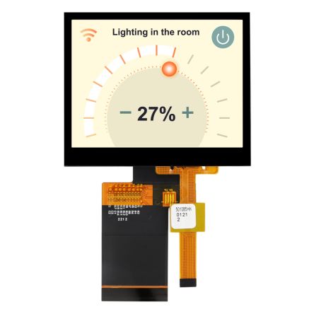 NEWHAVEN DISPLAY INTERNATIONAL Newhaven Farb-LCD 3.5Zoll RGB Mit Touch Screen Kapazitiv, 320 X 240pixels, 70.68 X 53.16mm 3,3 V LED Lichtdurchlässig