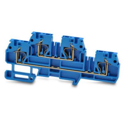 RS PRO Reihenklemme Doppelstock Blau, 2.5mm², 500 V / 24A, Mit Käfigklemme