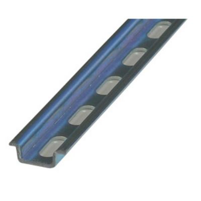 RS PRO Guida DIN Morsettiera Perforata 2000mm X 15mm X 6mm, In Acciaio Zincato