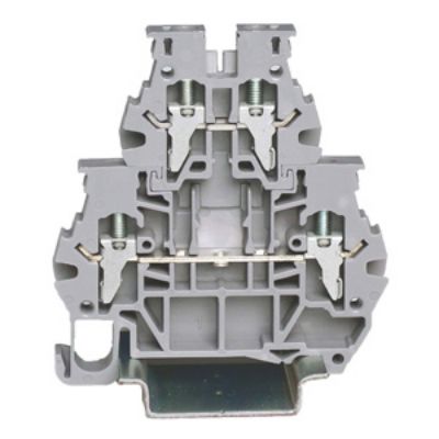 RS PRO Reihenklemme Doppelstock Grau, 4mm², 1 KV / 32A, Klemmanschluss